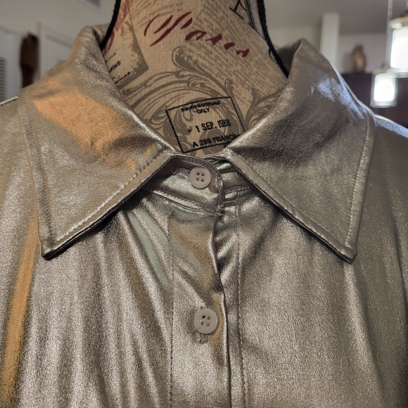 SOLD Silver Metallic Women's Jacket - Picture 2 of 6